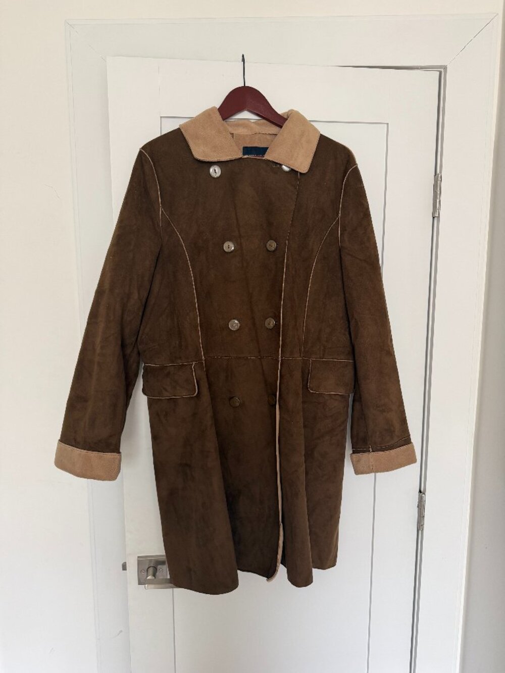 Vintage Bernardo Coat Brown Tan XL Buckskin Style Winter Coat